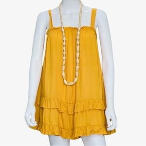 Womens Babydoll Top Medium Mustard Yellow by Zig Zag Stripe